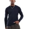 Superdry Essential Slim Fit Crew Jumper In Navy Marl For Men 2 Superdry Essential Slim Fit Crew Jumper In Navy Marl For Men -Mens Out Fit Deals 207821599 1 navymarl