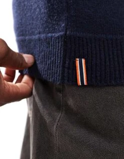 Superdry Essential Slim Fit Crew Jumper In Navy Marl For Men 10 Superdry Essential Slim Fit Crew Jumper In Navy Marl For Men -Mens Out Fit Deals 207821599 4