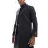 Superdry Tailored 2 In 1 Town Coat In Black Herringbone For Men -Mens Out Fit Deals 207887552 1 blackherringbone