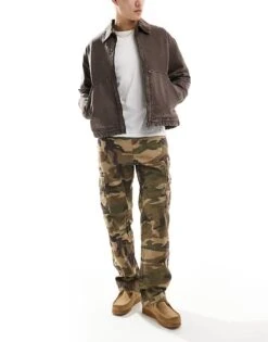 Superdry Cotton Baggy Cargo Pants In Us Woodland Camo For Men -Mens Out Fit Deals 207887659 1 uswoodlandcamo 1
