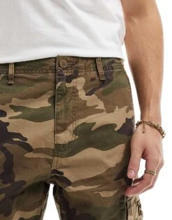 Superdry Cotton Baggy Cargo Pants In Us Woodland Camo For Men -Mens Out Fit Deals 207887659 3