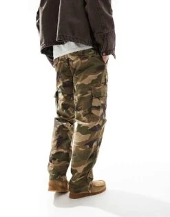 Superdry Cotton Baggy Cargo Pants In Us Woodland Camo For Men -Mens Out Fit Deals 207887659 4