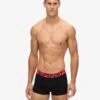 Superdry Trunk Triple Pack In Ath Grey Feeder/blk Stripe/blk For Men -Mens Out Fit Deals 207942584 1 athgreyfeederblkstripeblk