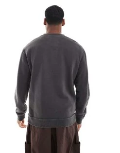 Superdry Vintage Athletic Crew Sweatshirt In Washed Black For Men -Mens Out Fit Deals 207961043 4