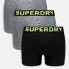 Superdry Boxer Triple Pack In Khaki Stripe/khaki Grit/black For Men -Mens Out Fit Deals 208097262 1 khakistripekhakigritblack