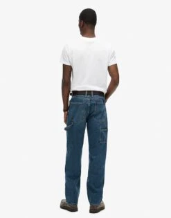 Superdry Cotton Carpenter Jeans In Palms Dark Blue For Men -Mens Out Fit Deals 208278343 3