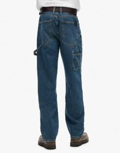Superdry Cotton Carpenter Jeans In Palms Dark Blue For Men -Mens Out Fit Deals 208278343 4