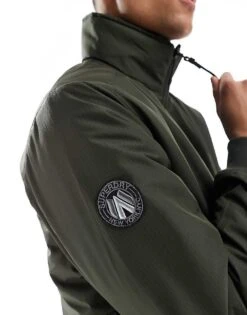 Superdry City Harrington Jacket In Army Khaki For Men -Mens Out Fit Deals 208279285 3