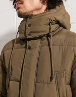 Superdry Expedition Padded Parka Coat In Dark Moss For Men -Mens Out Fit Deals 208279442 2