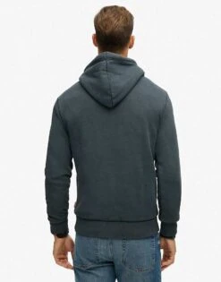 Superdry Duo Vintage Logo Hoodie In Jet Black For Men -Mens Out Fit Deals 208279460 4