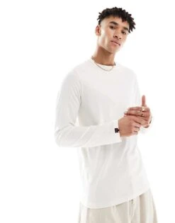Superdry Classic Essential Top In Bone White For Men 11 Superdry Classic Essential Top In Bone White For Men -Mens Out Fit Deals 208279468 1 bonewhite 1