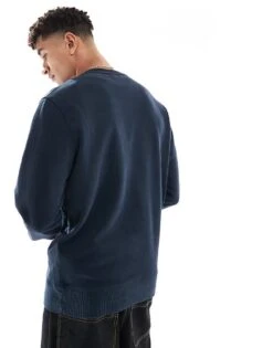 Superdry Essential Logo Crew Sweatshirt In Eclipse Navy For Men -Mens Out Fit Deals 208279483 4