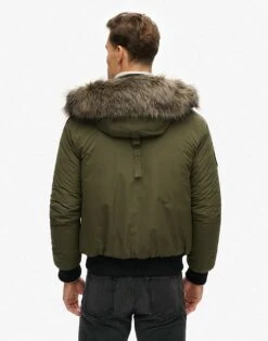 Superdry Everest Bomber Jacket In Army Khaki For Men -Mens Out Fit Deals 208279490 4