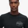 Superdry Vintage Logo Heritage Chest T-shirt In Nero Black Marl For Men