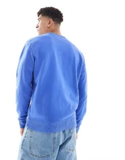 Superdry Essential Logo Crew Sweatshirt In Chambray Blue For Men -Mens Out Fit Deals 208279521 4