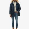 Superdry Hooded Everest Faux Fur Parka In Nordic Chrome Navy For Men -Mens Out Fit Deals 208279552 1 nordicchromenavy