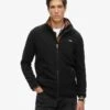 Superdry Polar Fleece Full Zip In Black For Men -Mens Out Fit Deals 208279561 1 black