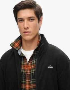 Superdry Polar Fleece Full Zip In Black For Men -Mens Out Fit Deals 208279561 3