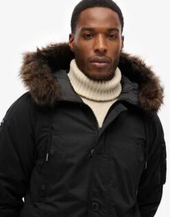 Superdry Original & Vintage Parka Coat In Black For Men -Mens Out Fit Deals 208279569 3
