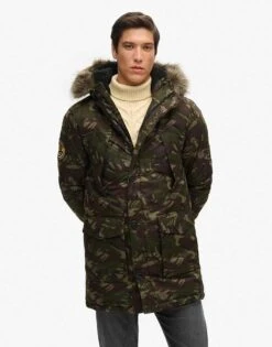 Superdry Everest Parka Coat In Marl Camo For Men -Mens Out Fit Deals 208279579 1 marlcamo 1