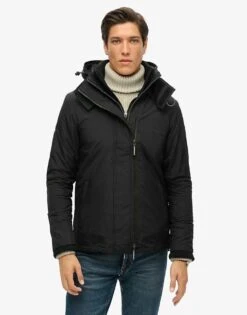 Superdry Pop Zip Hood Arctic Sd-windcheater Jacket In Black/rock For Men -Mens Out Fit Deals 208279637 1 blackrock 1