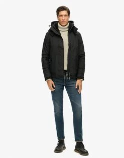 Superdry Pop Zip Hood Arctic Sd-windcheater Jacket In Black/rock For Men -Mens Out Fit Deals 208279637 2