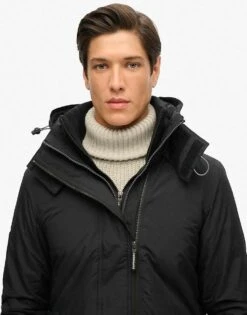 Superdry Pop Zip Hood Arctic Sd-windcheater Jacket In Black/rock For Men -Mens Out Fit Deals 208279637 3