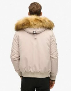 Superdry Hooded Everest Puffer Bomber Jacket In Chateau Gray For Men -Mens Out Fit Deals 208279652 4