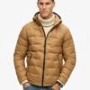 Superdry Short Quilted Puffer Jacket In Dark Tobacco Brown For Men -Mens Out Fit Deals 208279755 1 darktobaccobrown