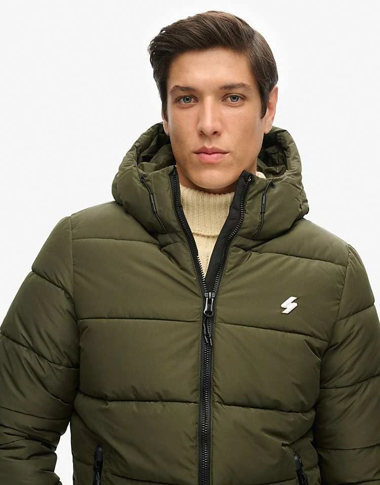 Superdry Sports Puffer Hooded Jacket In Dark Moss For Men 7 Superdry Sports Puffer Hooded Jacket In Dark Moss For Men - Image 5
