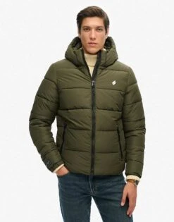 Superdry Sports Puffer Hooded Jacket In Dark Moss For Men 10 Superdry Sports Puffer Hooded Jacket In Dark Moss For Men -Mens Out Fit Deals 208279787 4