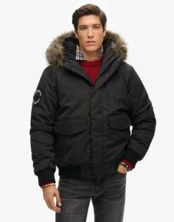Superdry Everest Bomber Jacket In Black For Men
