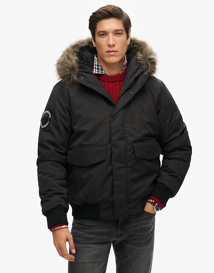 Superdry Everest Bomber Jacket In Black For Men 3 Superdry Everest Bomber Jacket In Black For Men