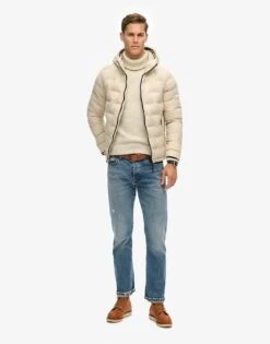 Superdry Short Quilted Puffer Jacket In Cement Beige For Men -Mens Out Fit Deals 208279833 1 cementbeige 1