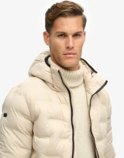 Superdry Short Quilted Puffer Jacket In Cement Beige For Men -Mens Out Fit Deals 208279833 3