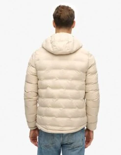 Superdry Short Quilted Puffer Jacket In Cement Beige For Men -Mens Out Fit Deals 208279833 4