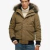 Superdry Hooded Everest Puffer Bomber Jacket In Military Olive For Men -Mens Out Fit Deals 208279928 1 militaryolive