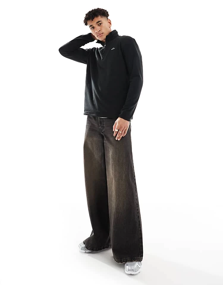 Superdry Polar Fleece Half Zip In Black For Men 5 Superdry Polar Fleece Half Zip In Black For Men - Image 3