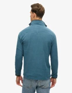Superdry Polar Fleece Half Zip In Orion Blue For Men -Mens Out Fit Deals 208280018 4