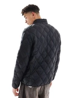 Superdry Diamond Quilt Fuji Lite Jacket In Jet Black For Men -Mens Out Fit Deals 208280151 4