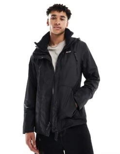Superdry Hooded Mountain Windbreaker Jacket In Black For Men -Mens Out Fit Deals 208280384 1 black 1
