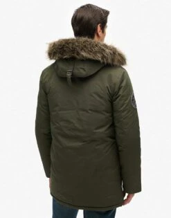 Superdry Everest Parka Coat In Army Khaki For Men -Mens Out Fit Deals 208280427 4