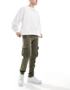 Superdry Core Cargo Pants In Chive Green For Men -Mens Out Fit Deals 208280448 3