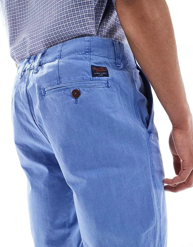 Superdry Vintage International Shorts In Azure Blue For Men 4 Superdry Vintage International Shorts In Azure Blue For Men - Image 2