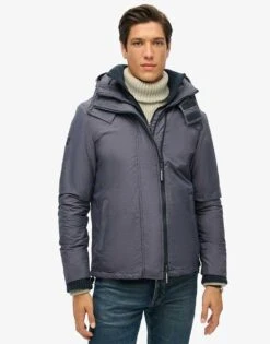 Superdry Pop Zip Hood Arctic Sd-windcheater Jacket In Navy Marl/navy For Men
