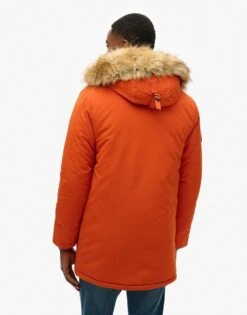 Superdry Hooded Everest Faux Fur Parka In Pureed Pumpkin For Men -Mens Out Fit Deals 208280785 3
