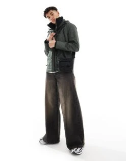 Superdry Hooded Mountain Windbreaker Jacket In Surplus Goods Olive Green For Men -Mens Out Fit Deals 208280868 4