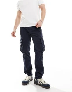 Superdry Core Cargo Pants In Eclipse Navy For Men -Mens Out Fit Deals 208281040 5