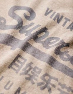 Superdry Classic Heritage T-shirt In Lavin Beige Marl For Men -Mens Out Fit Deals 208281055 3