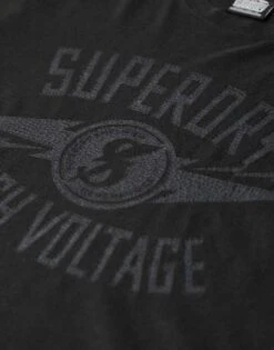 Superdry Retro Rocker Graphic T-shirt In Washed Black For Men